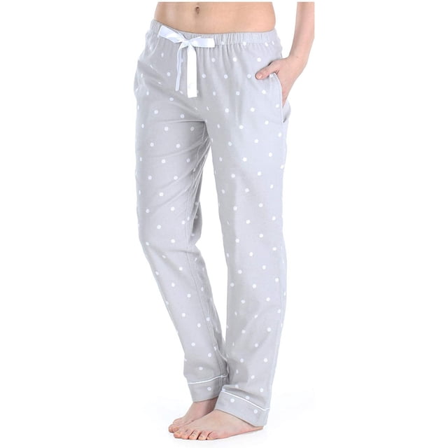 Pantalon de Pyjama en Flanelle de Coton pour Femmes avec Poches avec Poches