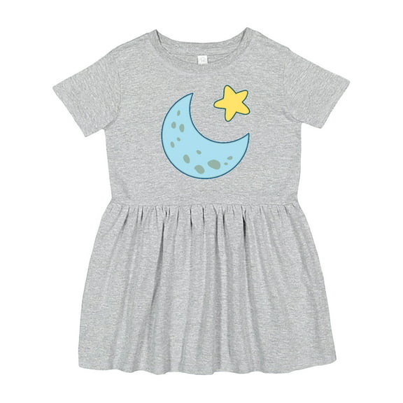 Inktastic Moon and Star Girls Toddler Dress