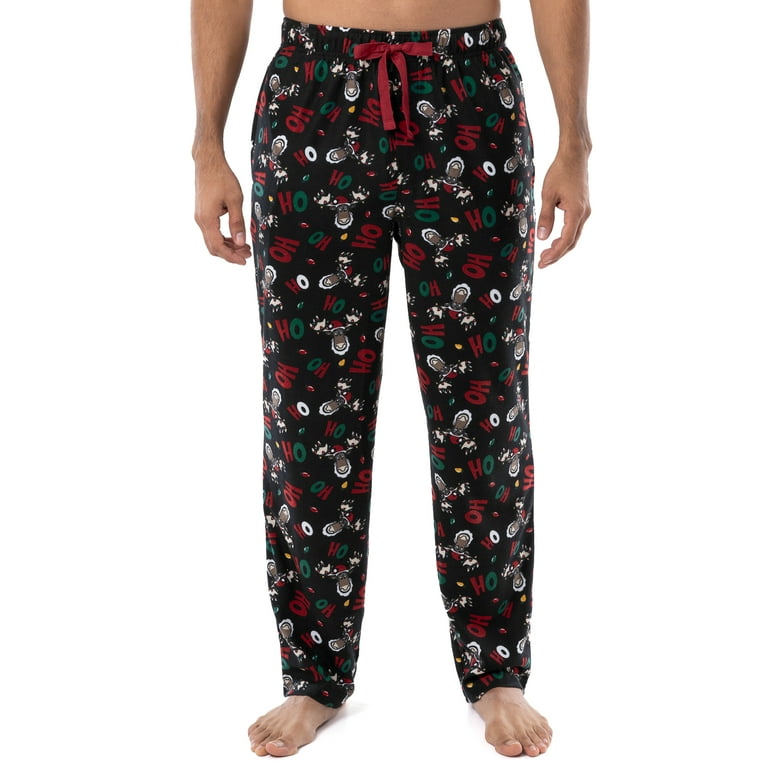 Fruit of the Loom Men s Holiday and Plaid Print Soft Microfleece Pajama Pant 2 Pack Bundle Walmart