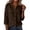 Coffee, variant on Shirts for Women Summer Breathable Cotton Linen Solid Color Drop Shoulder V Neck Button Three Quarter Sleeve Loose Fit Casual Vacation Blouse Shirt Tops Wine Red S