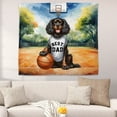 thumbnail image 2 of Happy Father's Day Boykin Spaniel Playing Basketball with Best Dad Jersey Tapestry Dog Lover Wall Hanging Backdrop Home Decor - 13006, 2 of 5
