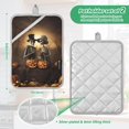 thumbnail image 3 of ALAZA Halloween Skeletons Pumpkins Pot Holders Set of 2 Heat Resistant Kitchen Oven Mitts, 3 of 7