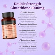 Glutathione 1000mg x 240 Tablets (4 Bottles of 60)- w/500mg Glutathione, 300mg ALA, and 200mg VIT C per Tablet
