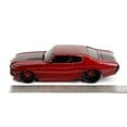 thumbnail image 4 of Pink Slips 1:24 W7 1971 Chevy SS Die-Cast Car w/Base, Toys for Kids and AdultsCandy Red, 4 of 5
