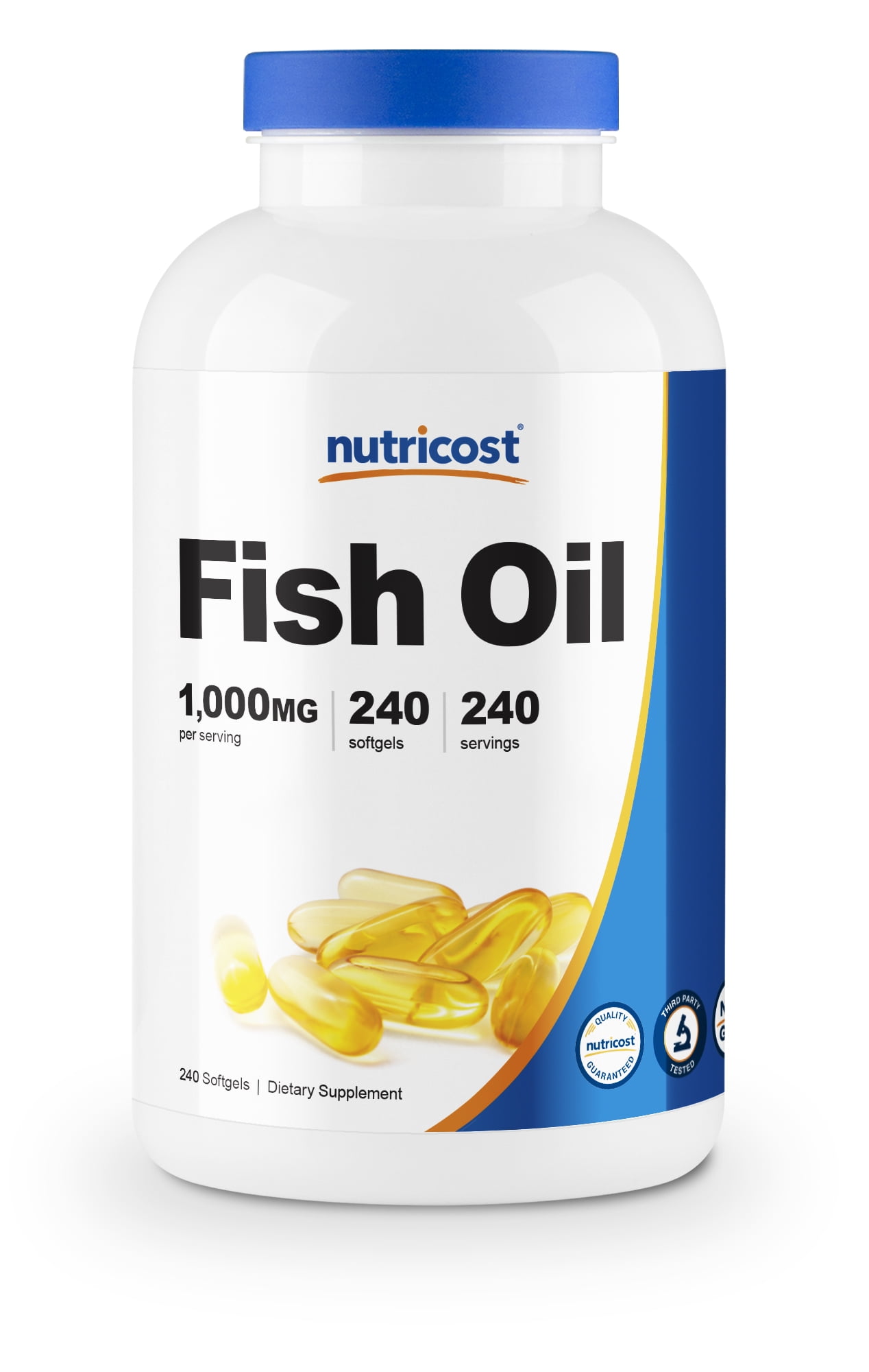 Nutricost High Quality Fish Oil 1000mg (600mg of Omega3), 240 Softgels