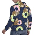 thumbnail image 6 of Kdxio Sloth with Donuts Print Mens Casual Hooded Collar Drawstring Hoodies Pullover Sweatshirts Casual Long Sleeve Shirts-4X-Large, 6 of 7
