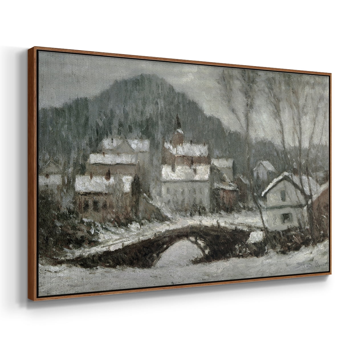 Vintage Landscape-CLXV By Wexford Home Framed in Walnut Wood Gallery Wrapped Canvas 25 in. x 37 in.