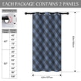 Blue and Black Checkered Pattern Blackout Curtains,Triple Weaved Fabric ...