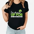 thumbnail image 3 of St. Patrick's Day Graphic Tees for Women Trendy Irish Tshirts Tops Short Sleeve FestivalLeaf Clover Summer Shirts(Black 3XL), 3 of 3