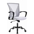 thumbnail image 1 of Office Chair Desk Computer Chair Ergonomic Adjustable Executive Mesh Mid Back with 360 Degree Swivel Wheels Lumbar Support Armrest,White, 1 of 14