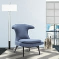 thumbnail image 6 of Aria Chair in Black Wood finish with Blue Fabric upholstery, 6 of 11