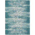 thumbnail image 2 of Addison Rugs Chantille Indoor/Outdoor Transitional Stripes Teal Washable Rectangle Rug, 2'6" x 3'10", 2 of 6