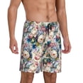 thumbnail image 2 of Wukai Rose Flowers Men’s Short Pajama Pants With Pockets Soft Sleep Pj Shorts for Men-Small, 2 of 6