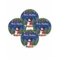 thumbnail image 7 of 13 Inch Round Placemats Set of 4, Navy Blue Christmas Non Slip Heat Insulation PP Table Mats, Xmas Tree Ball Snowflake Winter Gifts Washable Place Mats for Kitchen Dining Party Table Decor, 7 of 7