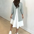 thumbnail image 7 of IROINNID Long Sleeve Dress for Women Sweatshirt Long Sleeve Dress Round-Neck Ladies Patchwork Mini Dresses ,Gray, 7 of 7