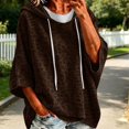 thumbnail image 2 of Womens Cheetah Print Hooded Sweatshirt Long Sleeve Leopard Pullover Hoodie Casual Loose Winter Tops Brown M, 2 of 5