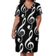 thumbnail image 2 of Vestido negro con bolsillos para mujer prenda holgada con escote triangular color blanco, 2 of 6