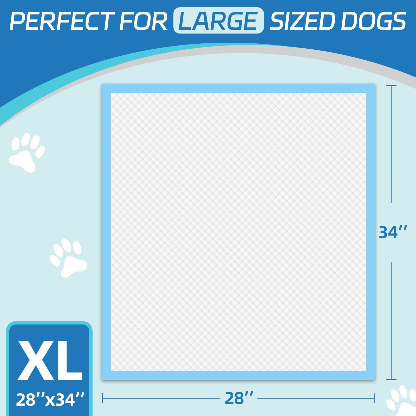 IMMCUTE Puppy Pads Extra Large,28’’X34’’,XL Dog Pee Pads,40Pack Potty Pads,Super Absorbent Puppy Training Pads,Leak-Proof Disposable Pee Pads for Dogs,6 Layers Protection Doggie Pads