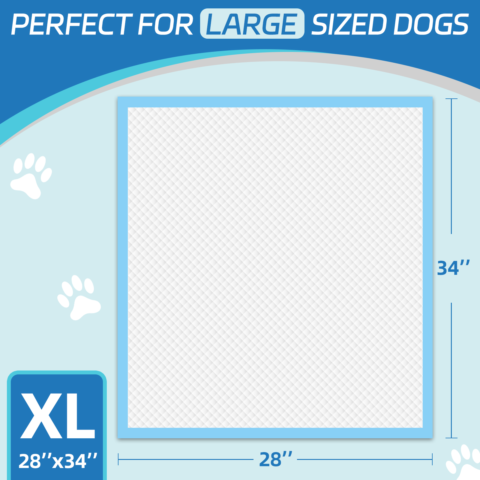 IMMCUTE Puppy Pads XL, 28" x 34", 40ct photo 6
