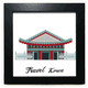 thumbnail image 1 of Palacio tradicional en Corea Mesa de pared con marco cuadrado negro, 1 of 4