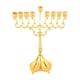 thumbnail image 2 of Hanukkah Menorahs 9 Branch Gold Plated Menorahs For Chanukah Candle Holders Shabbat, 2 of 6