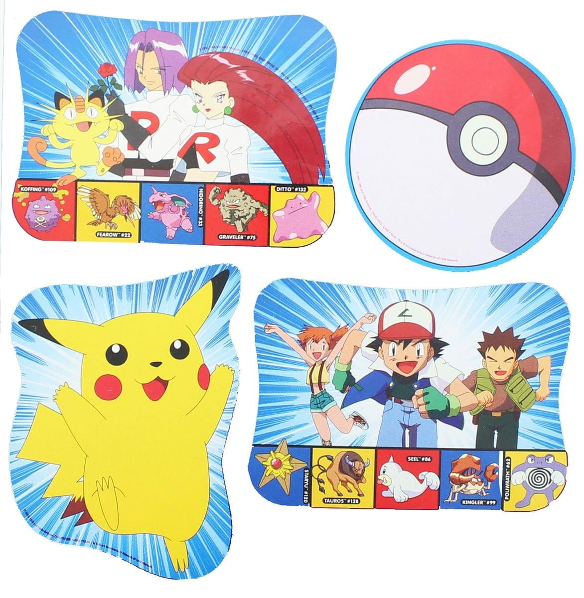 4 Pokemon Pikachu Print Decorations Party Supplies Walmart Com