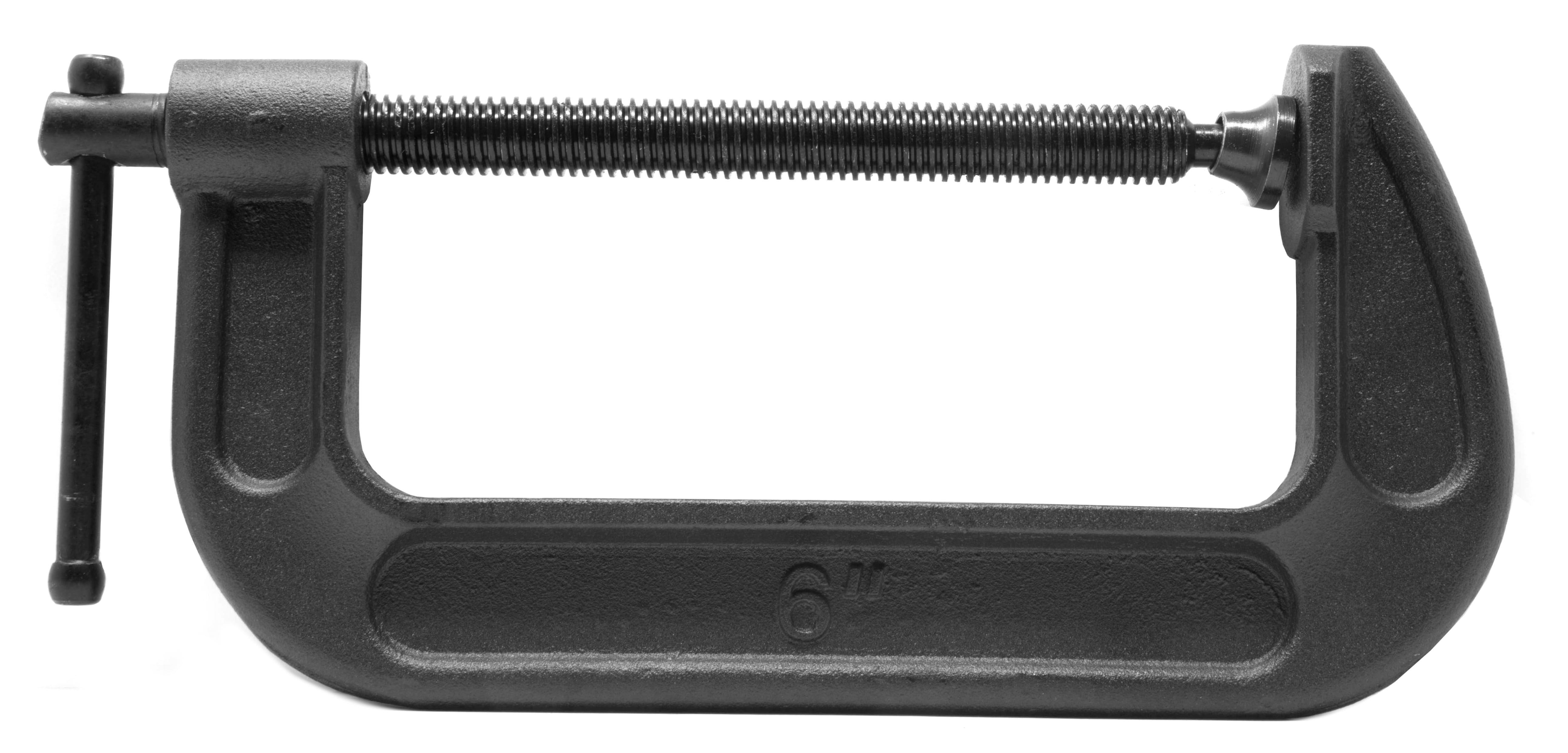 WEN Heavy-Duty Cast Iron C-Clamps with 6-Inch Jaw Opening and 2.75-Inch Throat, 2 Pack