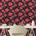 thumbnail image 2 of Ambesonne Floral Peel & Stick Wallpaper for Home, Abstract Painting Rose Like, 13"x100", Burnt Sienna Teal and Plum, 2 of 5