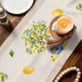 thumbnail image 3 of Summer Lemons Table Runner 72 Inches, Brown Beige Farmhouse Botanical Linen Bed Runner Dresser Scarves Tabletop for Indoor Outdoor Parties/Ceremony/Banquet, 16" x 72", 3 of 9