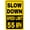 Warning Sign 3, variant on Slow Down Speed Limit 15 MPH Metal Sign - 8"x12", Road/Street/Traffic Decor, Waterproof Durable Ink, Easy Install, Outdoor Use