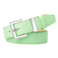 thumbnail image 2 of Naierhg Women Belt Geometric Square Buttons Jeans Belt Adjustable Length Multi Holes Imitation Leather Waistband Light Green, 2 of 8