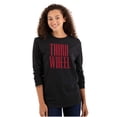 thumbnail image 3 of Third Wheel Funny Sarcastic Dating Plus Size Long Sleeve Graphic Tee Shirt Brisco Brands 2X, 3 of 5