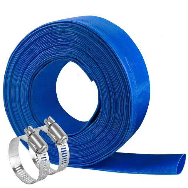 Manguera de Retrolavado para Piscina Eastrans 2.5 x 15 m Plano, Ancho 10 cm Azul