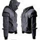 thumbnail image 1 of Halloween Sweatshirt Male Knight Hooded Elbow Pads Drawstring Facemask Pullover Cos Costume, 1 of 3
