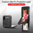 thumbnail image 2 of Dteck Case for Samsung Galaxy Z Flip 3 5G (2021),Shockproof Leather Hybrid PC Slim Card Holder Wallet Back Case Lightweight Cover,Black, 2 of 9