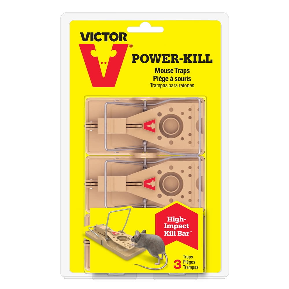 Details about   Victor Power Kill Mouse Trap 1 pack of 3 traps BRAND NEW SEALED Buy More & Save 