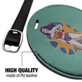 thumbnail image 4 of Wonder Woman Vintage Woman Round Leather Luggage Card Suitcase Carry-On ID Tag, 4 of 6