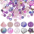 thumbnail image 2 of Handmade Glass Beads For DIY Crafting Jewelry Components Violet Round Loose Beads 1 Box, 2 of 5
