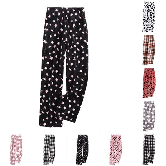 Vetsdori Fleece Pajamas Pants for Women Sleep Pants Fashion Pj Bottoms Lightweight,Soft PJS Womens Lounge Pants Elastic Waist