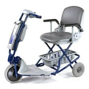 Tzora - Easy Travel Elite Folding Lightweight Scooter - 3-Wheel - Blue - PHILLIPS POWER PACKAGE TM - $500 VALUE