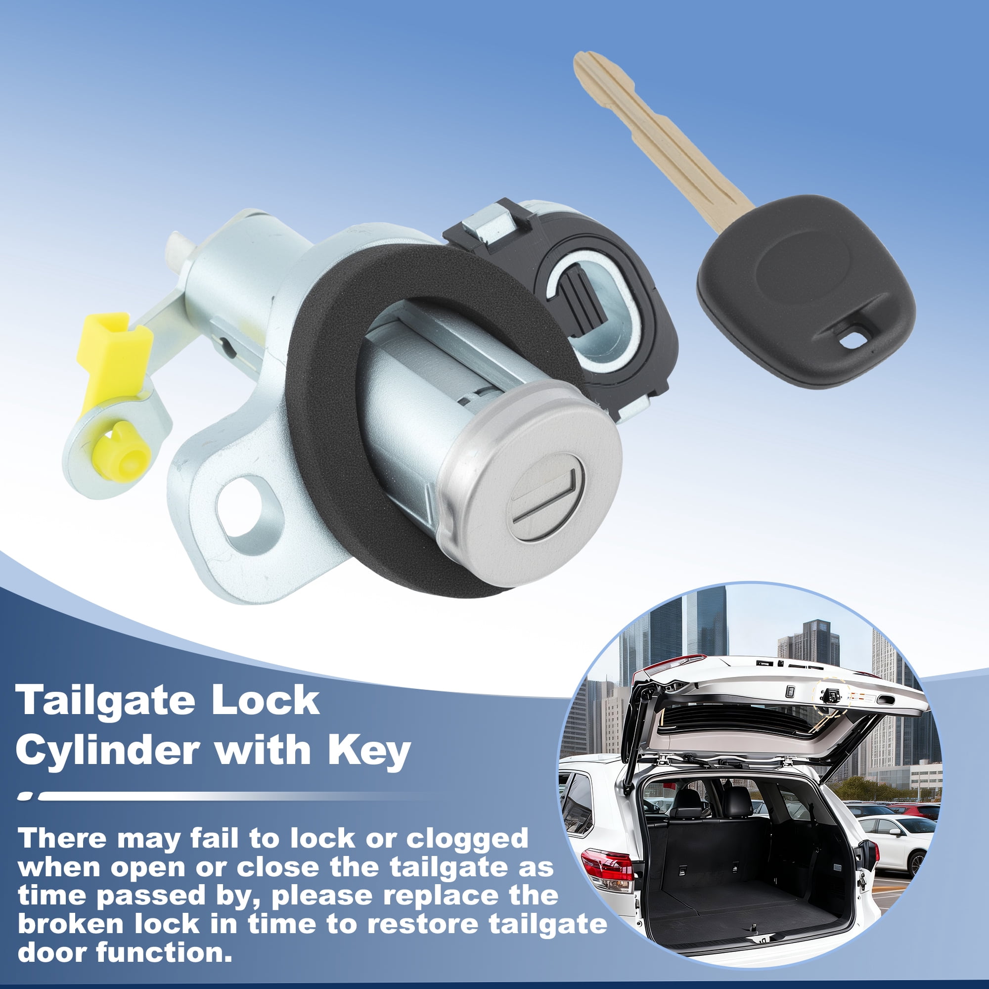 Unique Bargains Aluminum Alloy Trunk Lock Cylinder for Toyota Corolla 2009-2013