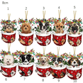 thumbnail image 2 of Adorno colgante creativo para árbol de Navidad con forma de perro, regalo navideño, material de buena calidad, uso versátil, 2 of 6