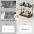 thumbnail image 2 of Bathroom Organizer Countertop Perfume Organizer Makeup Organizer Cosmetics Storage Display Rack Vanity Tray Dresser Stainless Steel Gold Shelf White Marble Ceramic Tray, 2 of 7