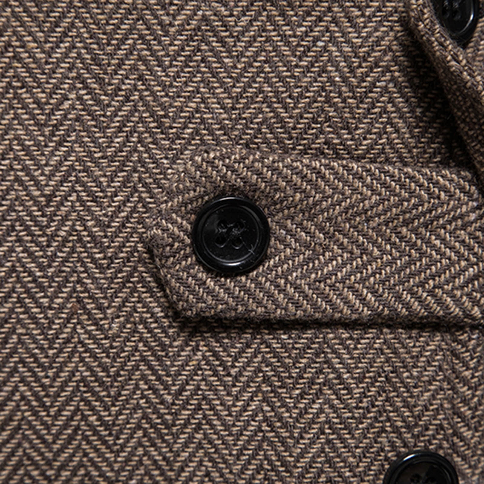 DPTALR Men's Herringbone Tweed Suit Vest Vintage Lapel Vest Men's Coat