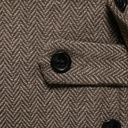DPTALR Men's Herringbone Tweed Suit Vest Vintage Lapel Vest Men's