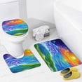 thumbnail image 4 of Surreal Ocean Sunset Shower Curtain Sets Non-Slip Rugs Bath Mat Toilet Cover U Shaped Mat 4 Pcs, 4 of 8