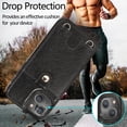 thumbnail image 2 of Crossbody Phone Case for iPhone 13(6.1") 2021, Allytech PU Leather Back Card Holder Detachable Lanyard Adjustable Strap Drop Protection Purse Slim Bag Case for iPhone 13 2021, Black, 2 of 6