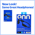 thumbnail image 5 of onn Wireless Bone Conduction Headphones with Storage Pouch, Black, 5 of 7