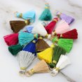 thumbnail image 2 of 20 piezas de adorno de poliéster, sombrero dorado, borla con flecos para coser cortinas, accesorios Purl, joyería DIY, llavero, correas para teléfono móvil, colgante, 2 of 5