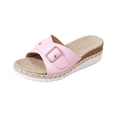 thumbnail image 2 of Willtoo Orthopedic Wedge Sandals For Women Dressy Summer Comfortable Walking Open Toe Slide Sandals Slip On Buckle Slides, 2 of 6